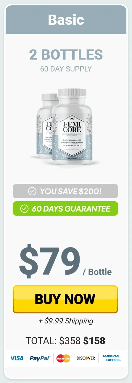 FemiCore one bottle