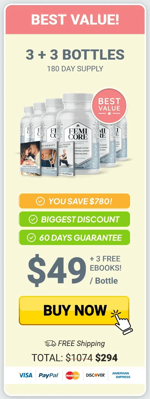 FemiCore 6 bottles